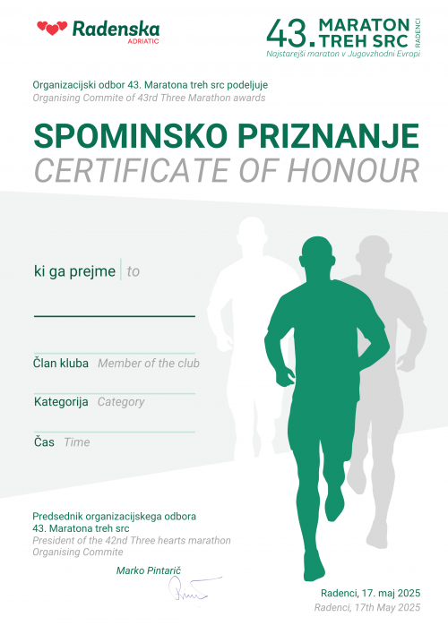 Maraton treh src - diploma 2025